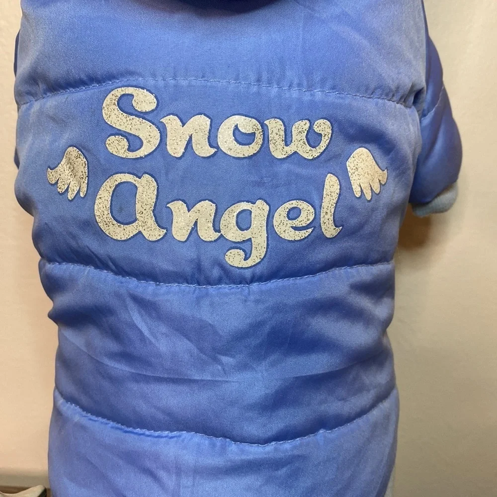 SNOW ANGEL Power Blue Puffer Dog Jacket Sz. M